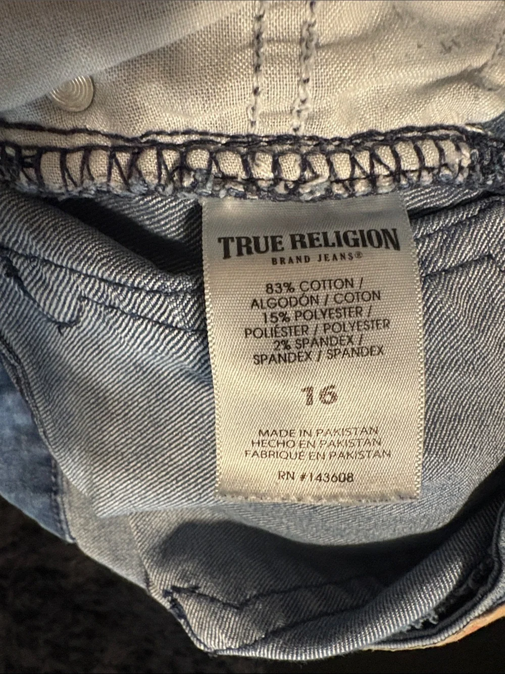 True Religion Men's Slim Straight Jeans in Light Blue